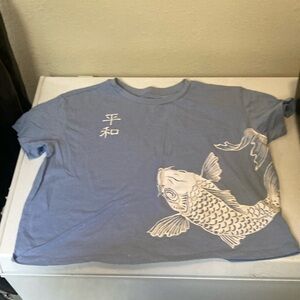 Koi fish boxy crop top